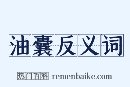 油囊反义词是什么意思的图片